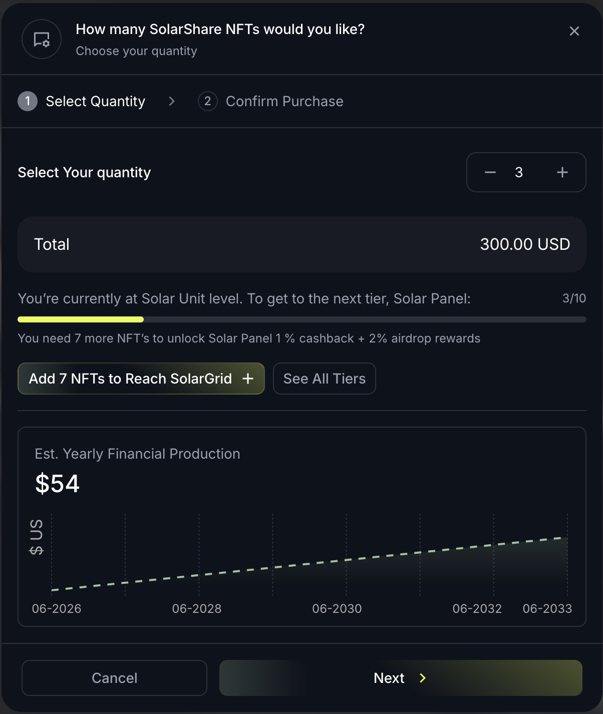 Confirm Quantity