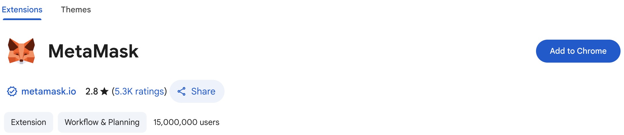 Install Metamask browser extension